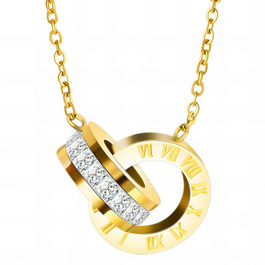 18K Gold Plated Waterproof Roman Numerals Necklace - Louise's Jewellery Box
