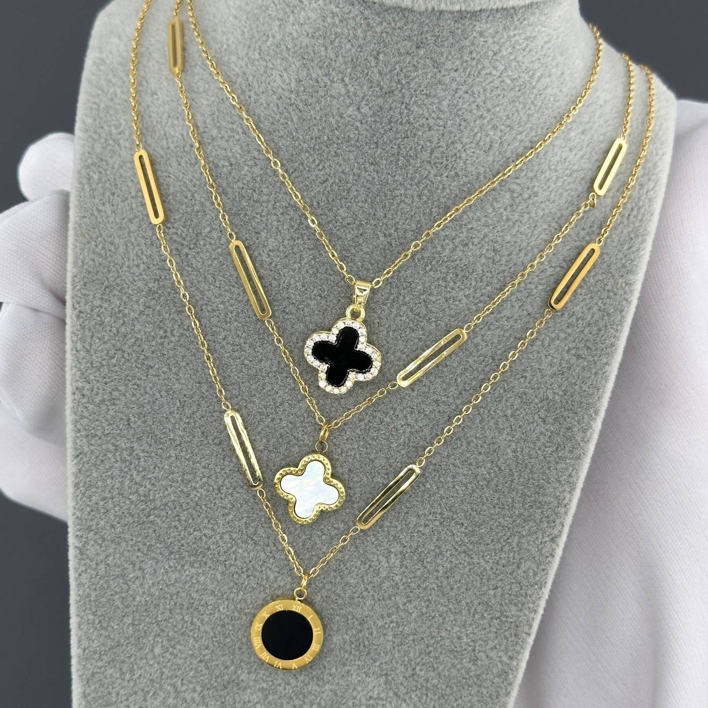 18K Gold Plated Waterproof Roman Numersals Necklace - Louise's Jewellery Box