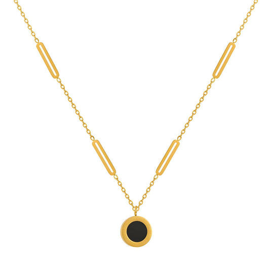 18K Gold Plated Waterproof Roman Numersals Necklace - Louise's Jewellery Box