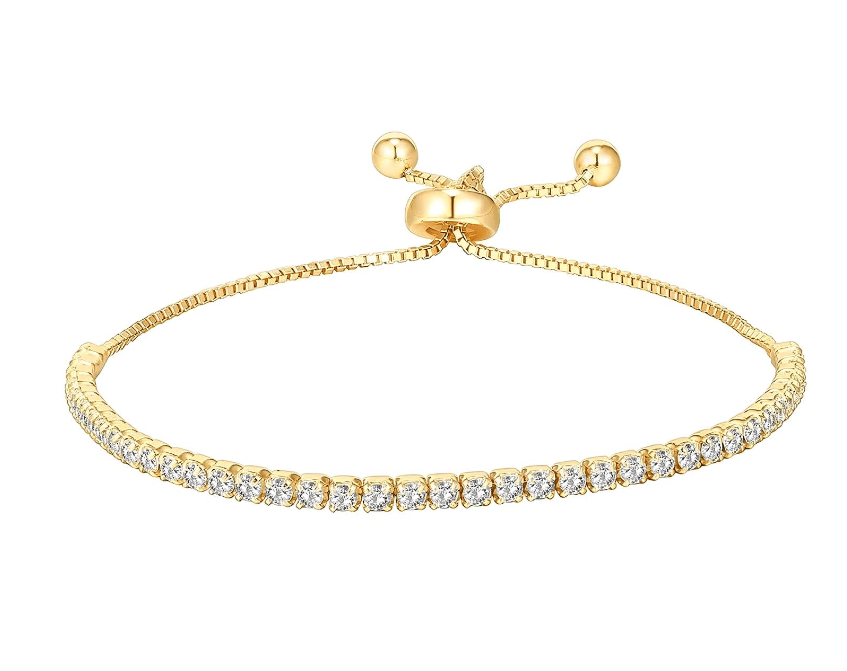 18K Gold Plated Waterproof Tennis Bracelet with Drawstring Clasp - Louise's Jewellery Box