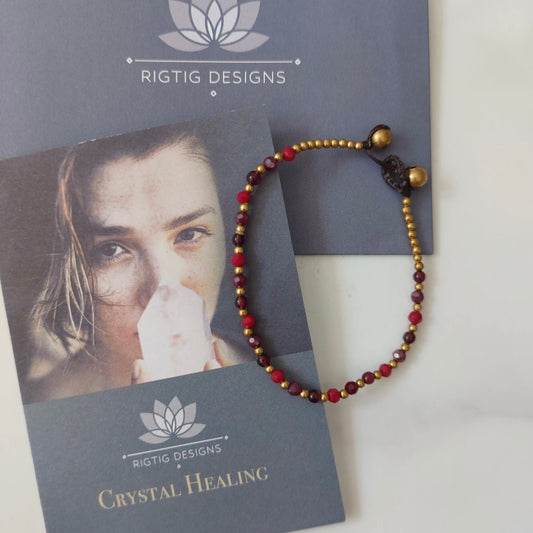 Pink Agate Crystal Healing Bracelet for Love