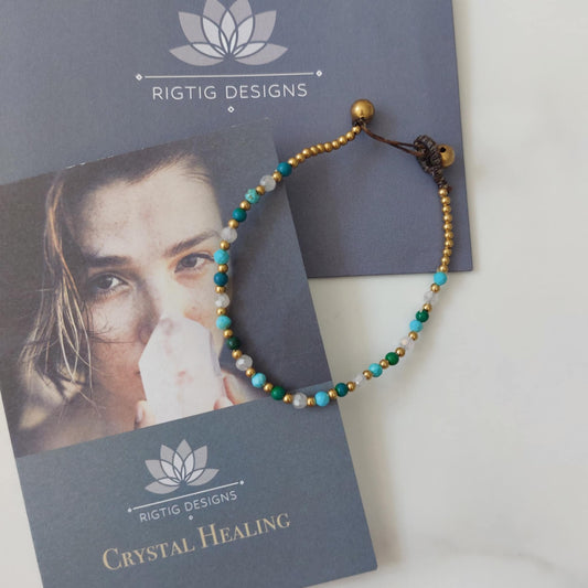 Turquoise Crystal Healing Bracelet for Luck