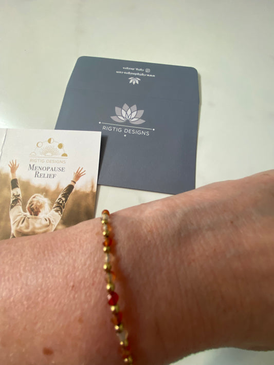 Carnelian Menopause Relief Crystal Healing Bracelet for Exhaustion