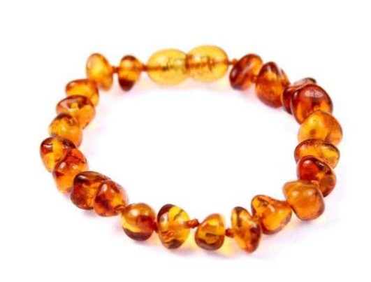 Baroque Cognac Baltic Amber Bead 19cm  Bracelet