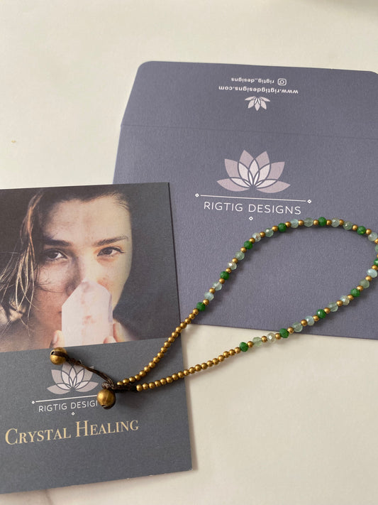 Aventurine Crystal Healing Anklet for Energy