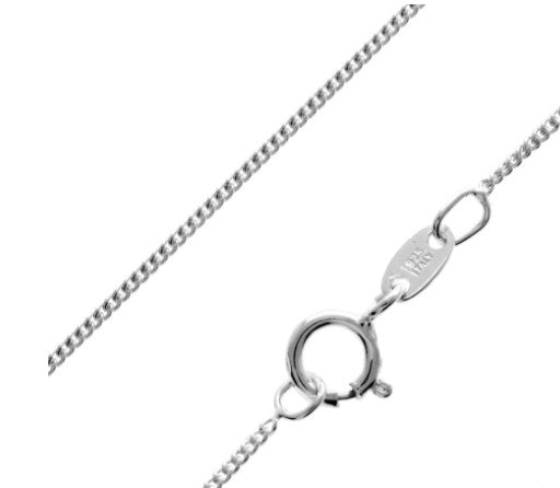 925 Sterling Silver 18" Delicate Curb Chain