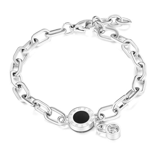 Stainless Steel Waterproof Roman Numerals Bracelet
