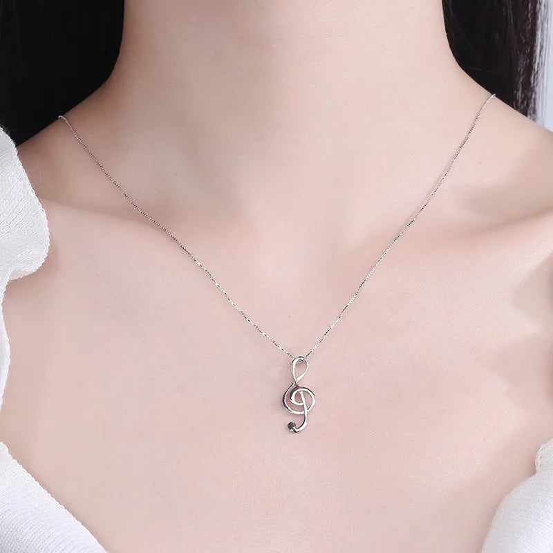 Sterling Silver Treble Clef Pendant
