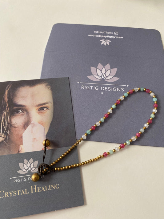 Amazonite Crystal Healing Anklet for Health - Louise's Jewellery Box