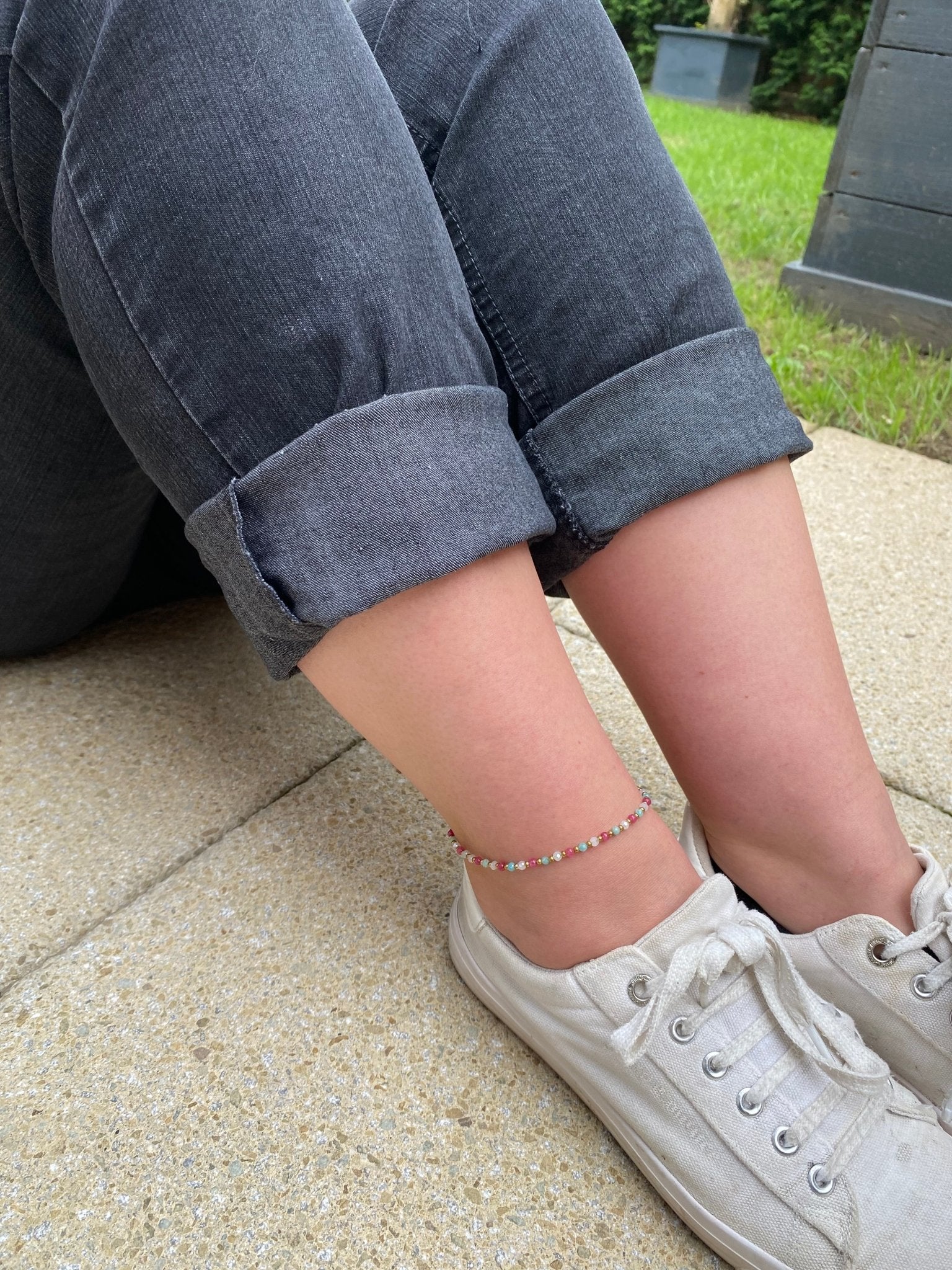 Amazonite Crystal Healing Anklet for Health - Louise's Jewellery Box