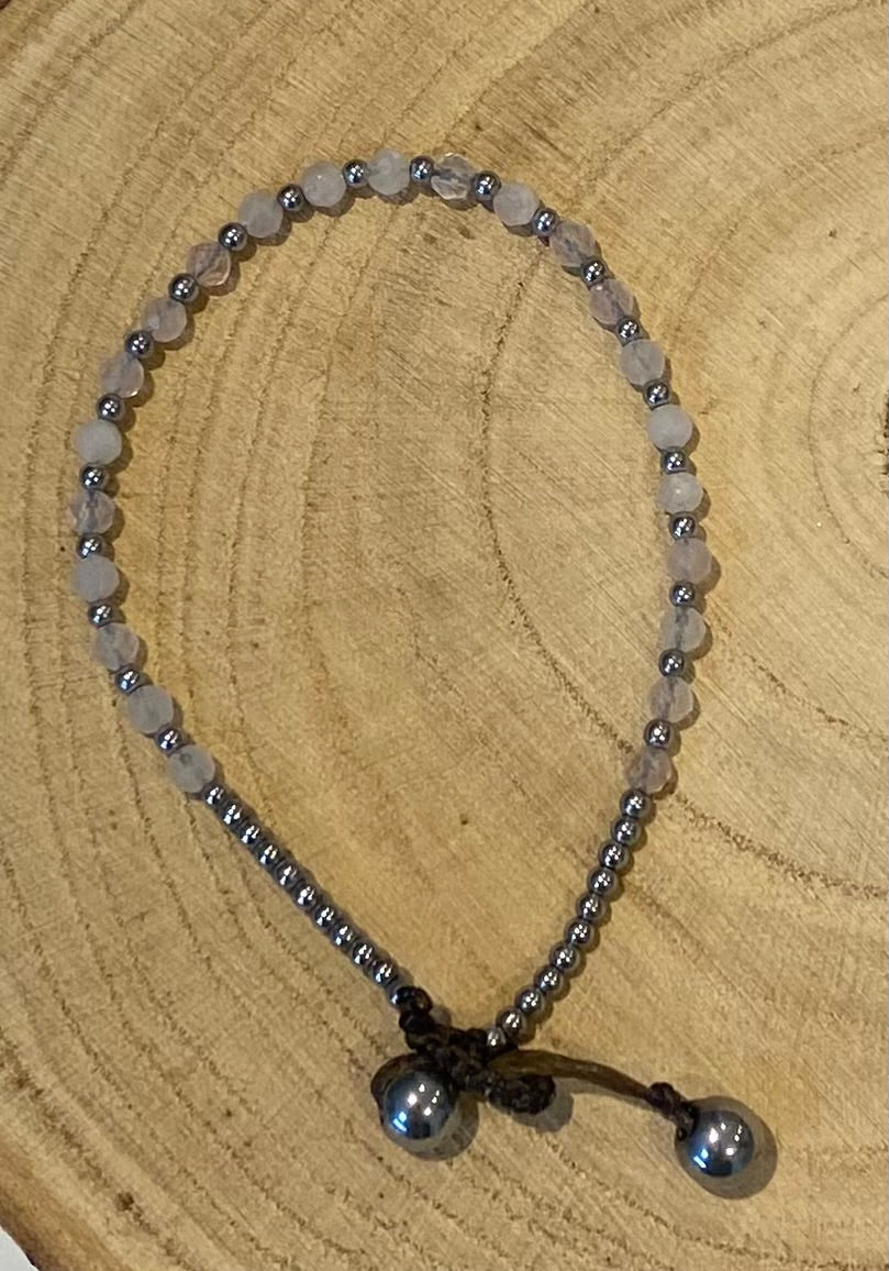 April Birthstone Bracelet - White Quartz - Louise's Jewellery Box