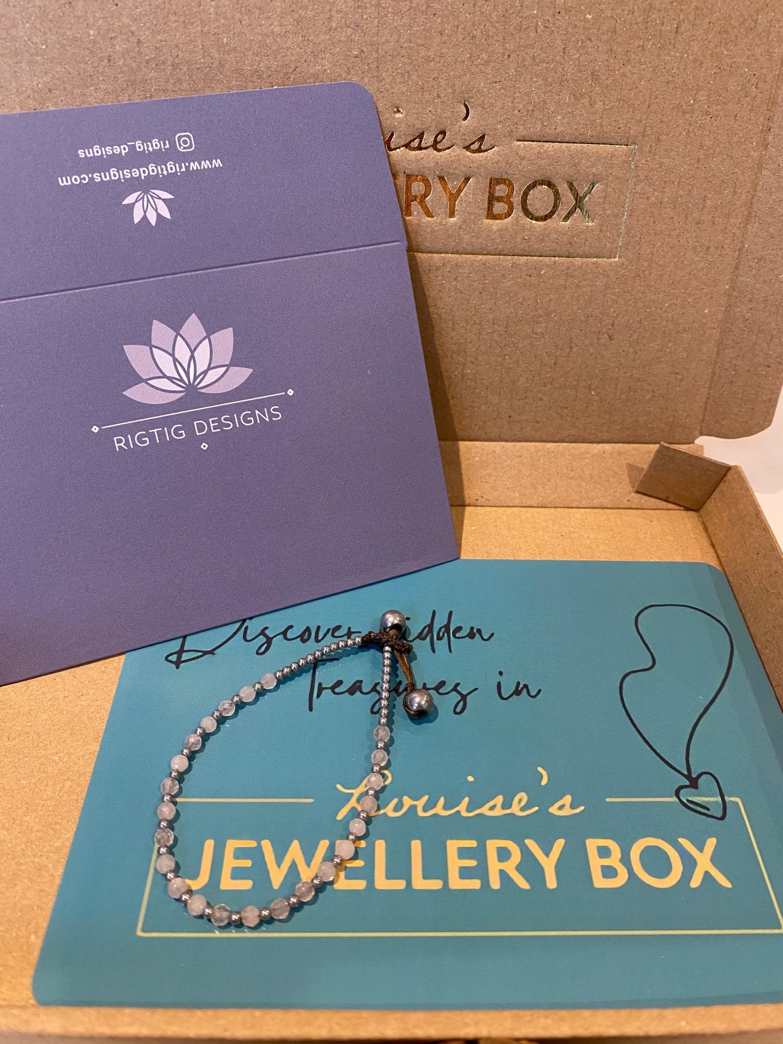 April Birthstone Bracelet - White Quartz - Louise's Jewellery Box