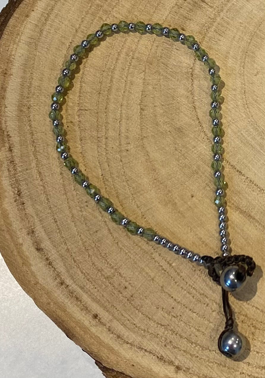 August Birthstone Bracelet - Peridot - Louise's Jewellery Box