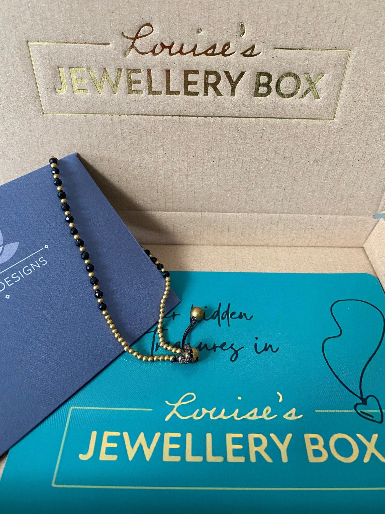 Black Spinel Crystal Healing Anklet for Inspiration - Louise's Jewellery Box