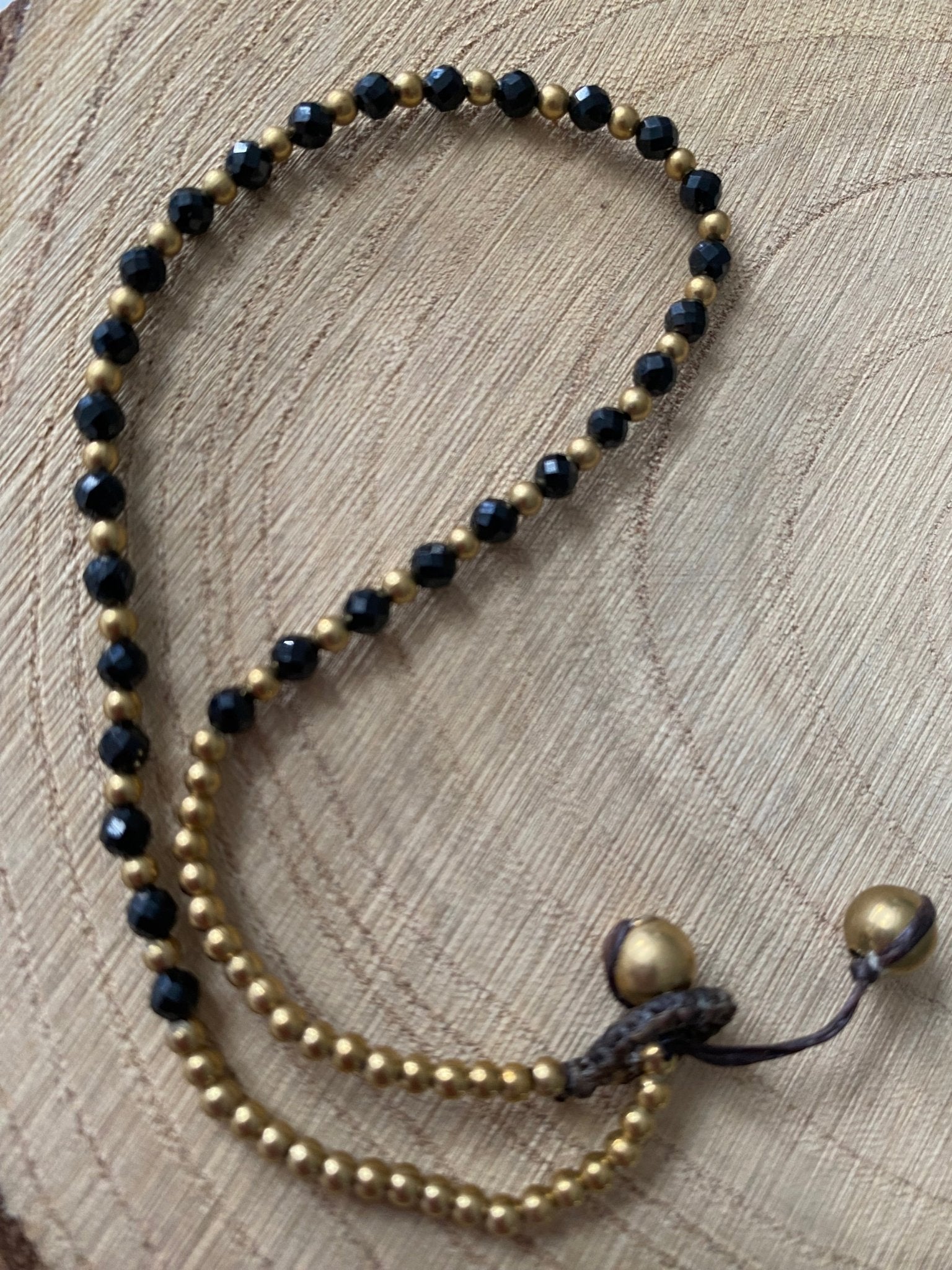 Black Spinel Crystal Healing Anklet for Inspiration - Louise's Jewellery Box