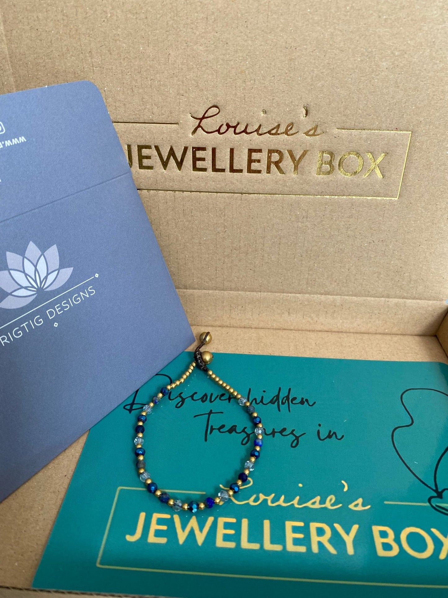 Blue Agate Crystal Healing Bracelet for Calmness - Louise's Jewellery Box