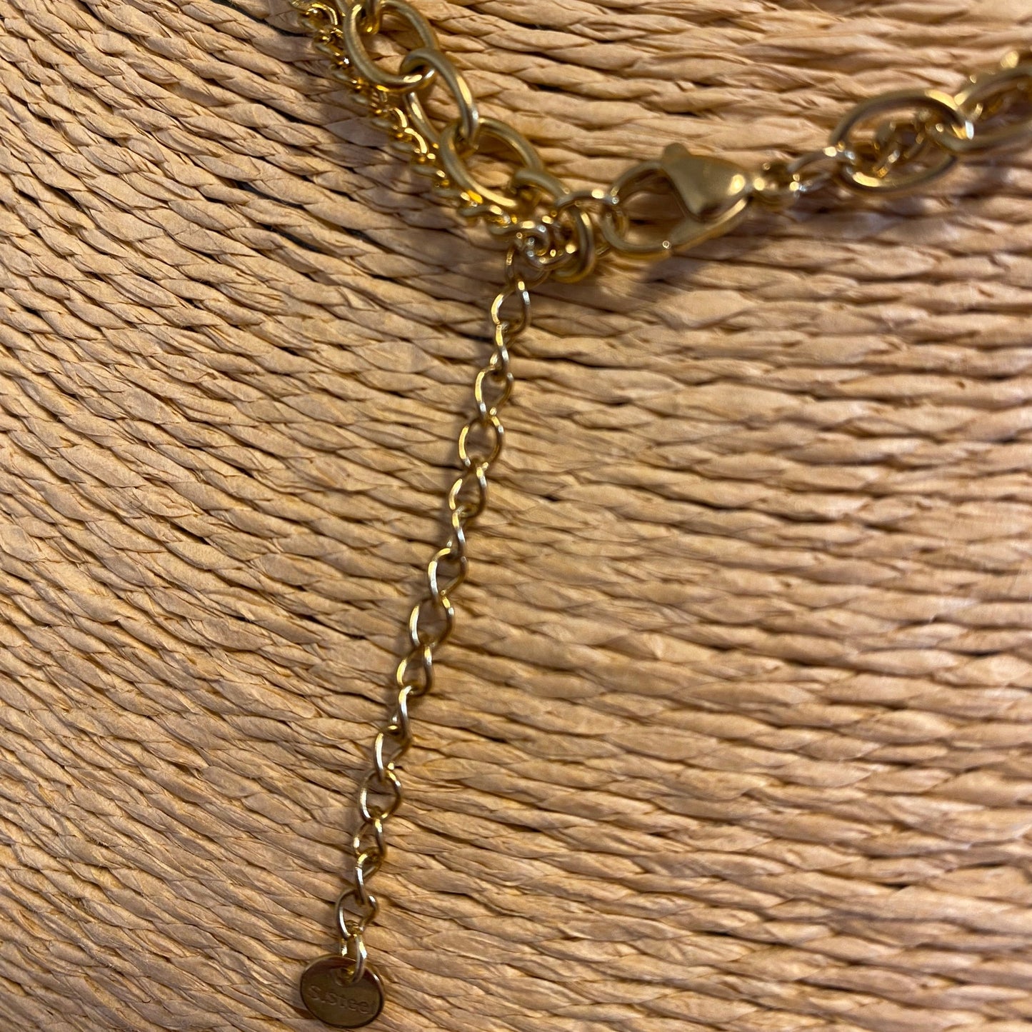 Double layer Waterproof Turquoise Charm Necklace in Gold Plate - Louise's Jewellery Box
