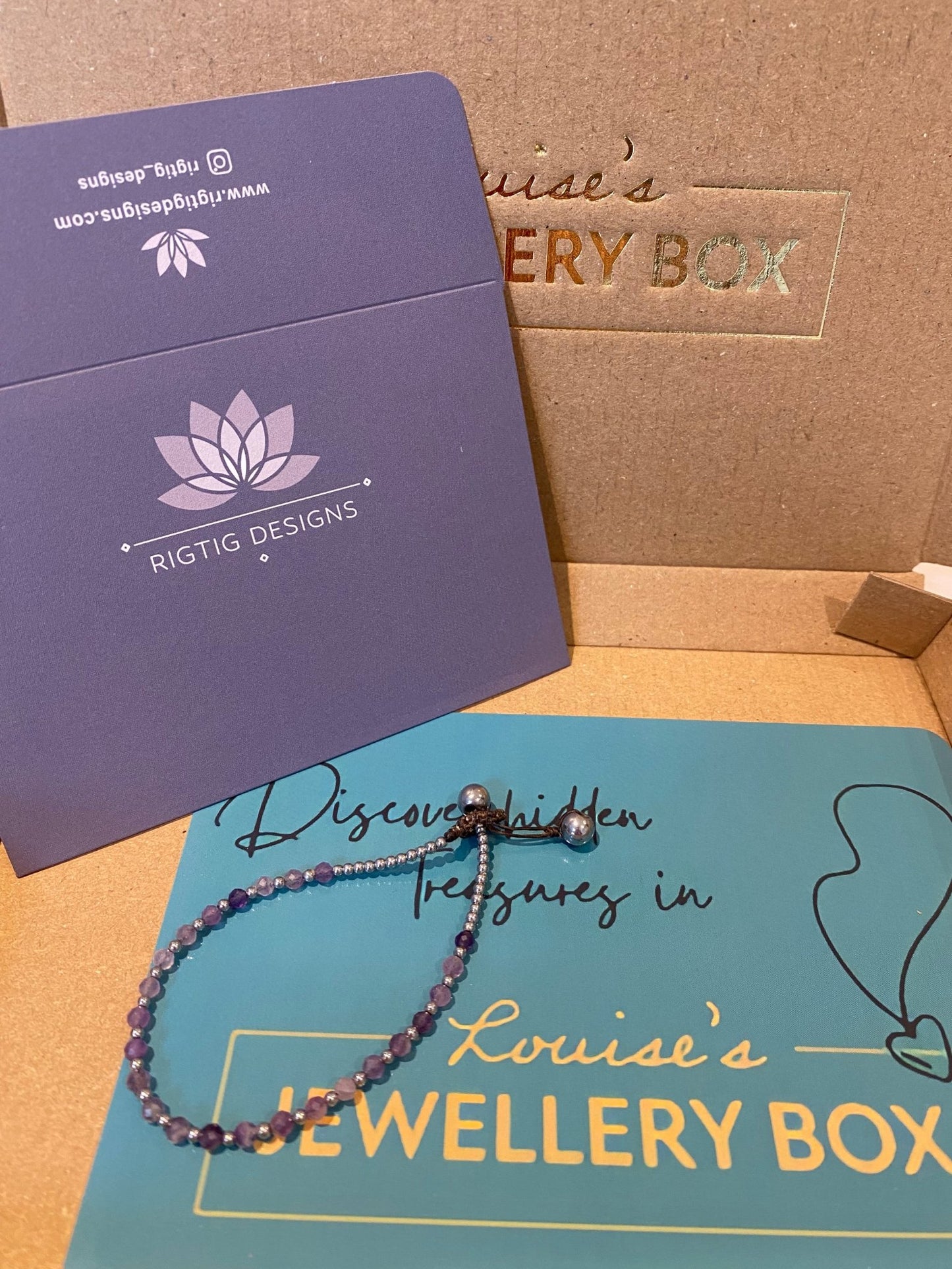 February Birthstone Bracelet - Amethyst - Louise's Jewellery Box