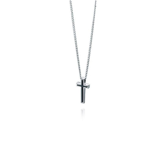 Fred Bennett Black IP Detail Cross Pendant - Louise's Jewellery Box