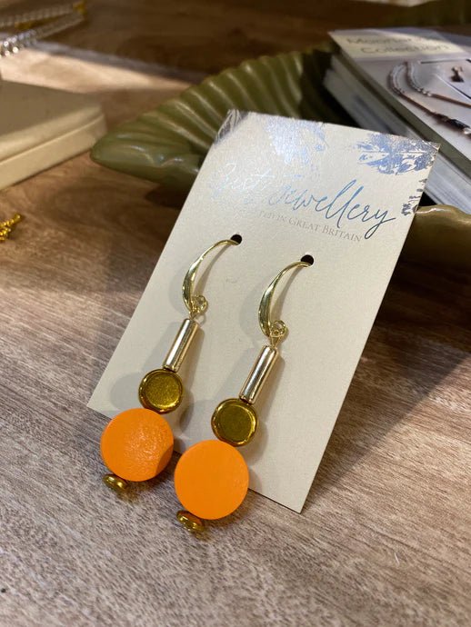 Gist Jewellery Gold and Orange Earrings - Louise's Jewellery Box