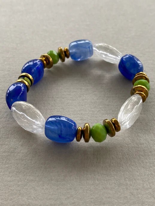 Gist Royal Blue and Green Bracelet - Louise's Jewellery Box