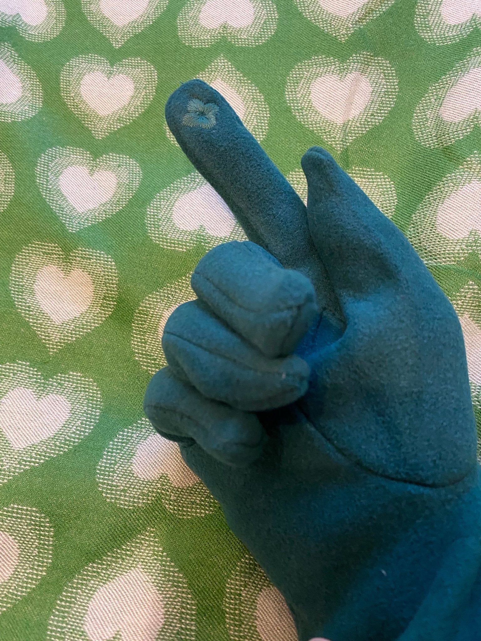 Gloves in Green - Louise's Jewellery Box