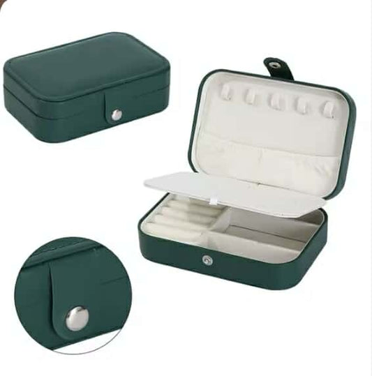 Green Travel Jewellery Box - Louise's Jewellery Box