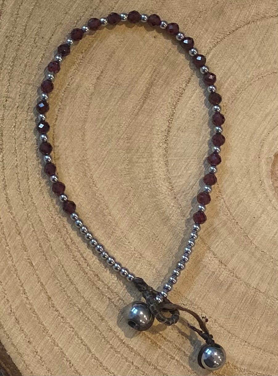 January Birthstone Bracelet - Garnet - Louise's Jewellery Box