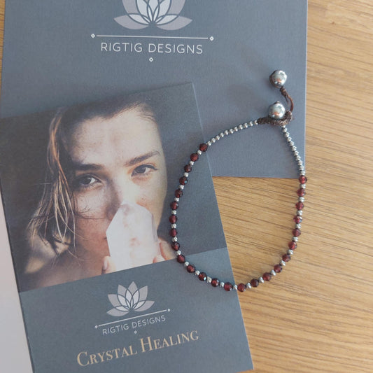 January Birthstone Bracelet - Garnet - Louise's Jewellery Box