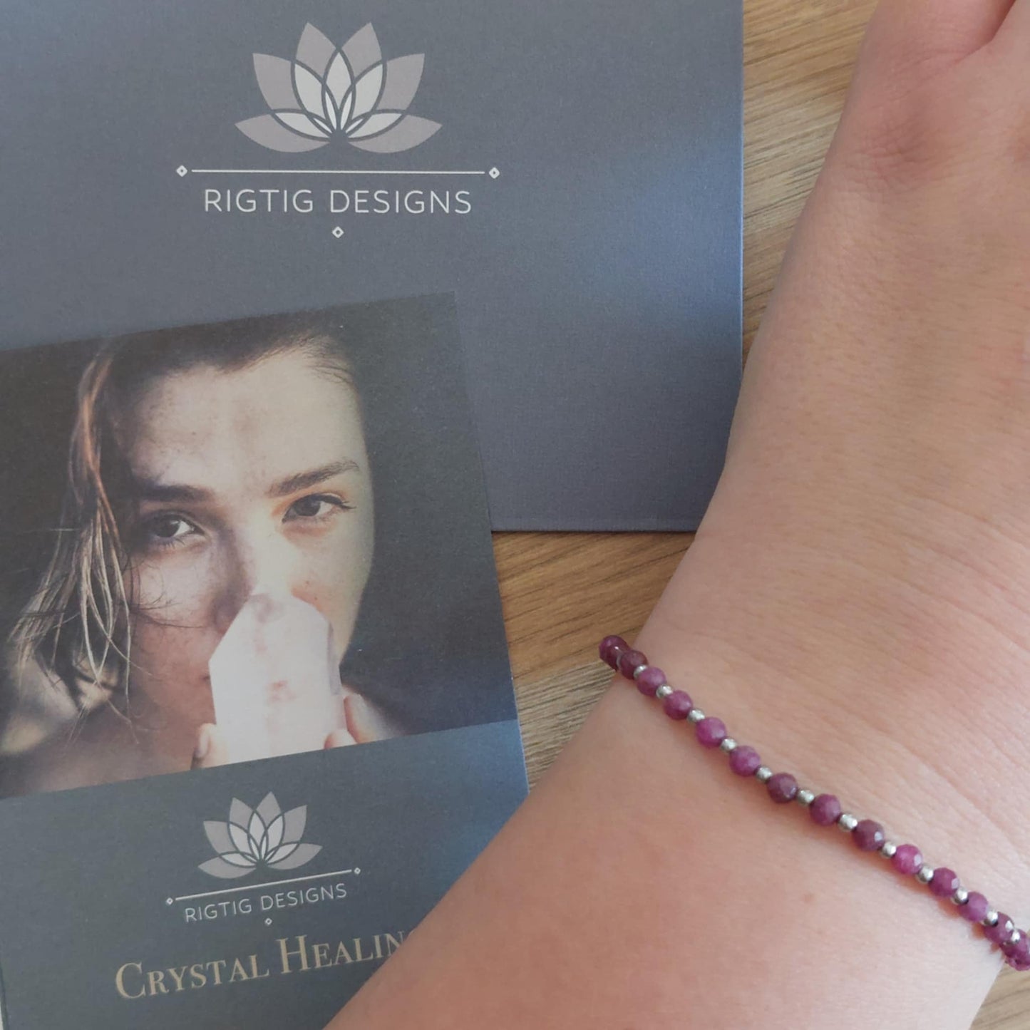 July Birthstone Bracelet - Ruby - Louise's Jewellery Box