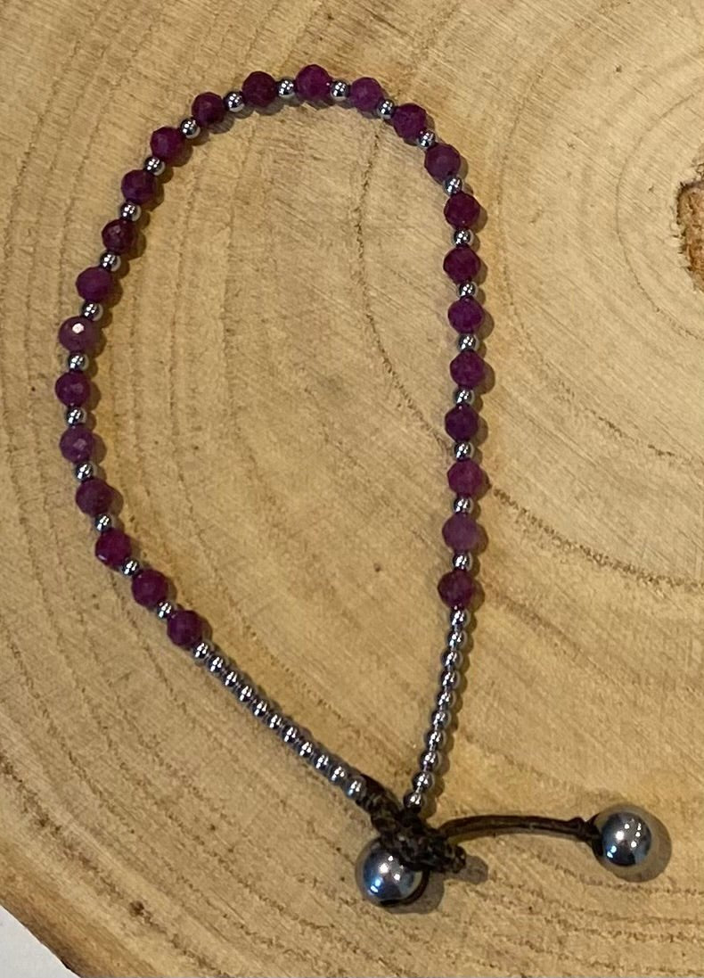 July Birthstone Bracelet - Ruby - Louise's Jewellery Box