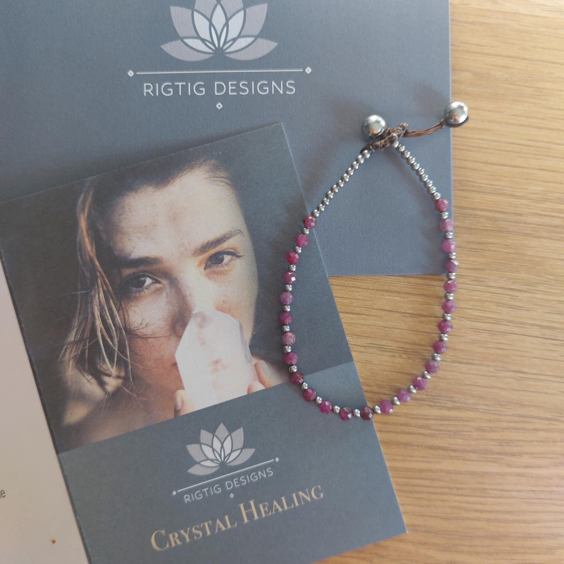 July Birthstone Bracelet - Ruby - Louise's Jewellery Box