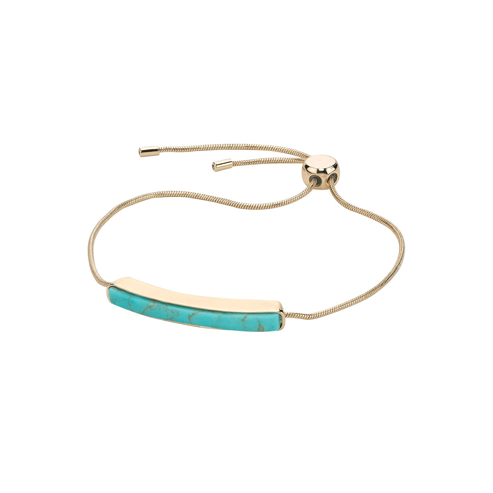 Kai Turquiose/Gold Adjustable Braclelet - Louise's Jewellery Box
