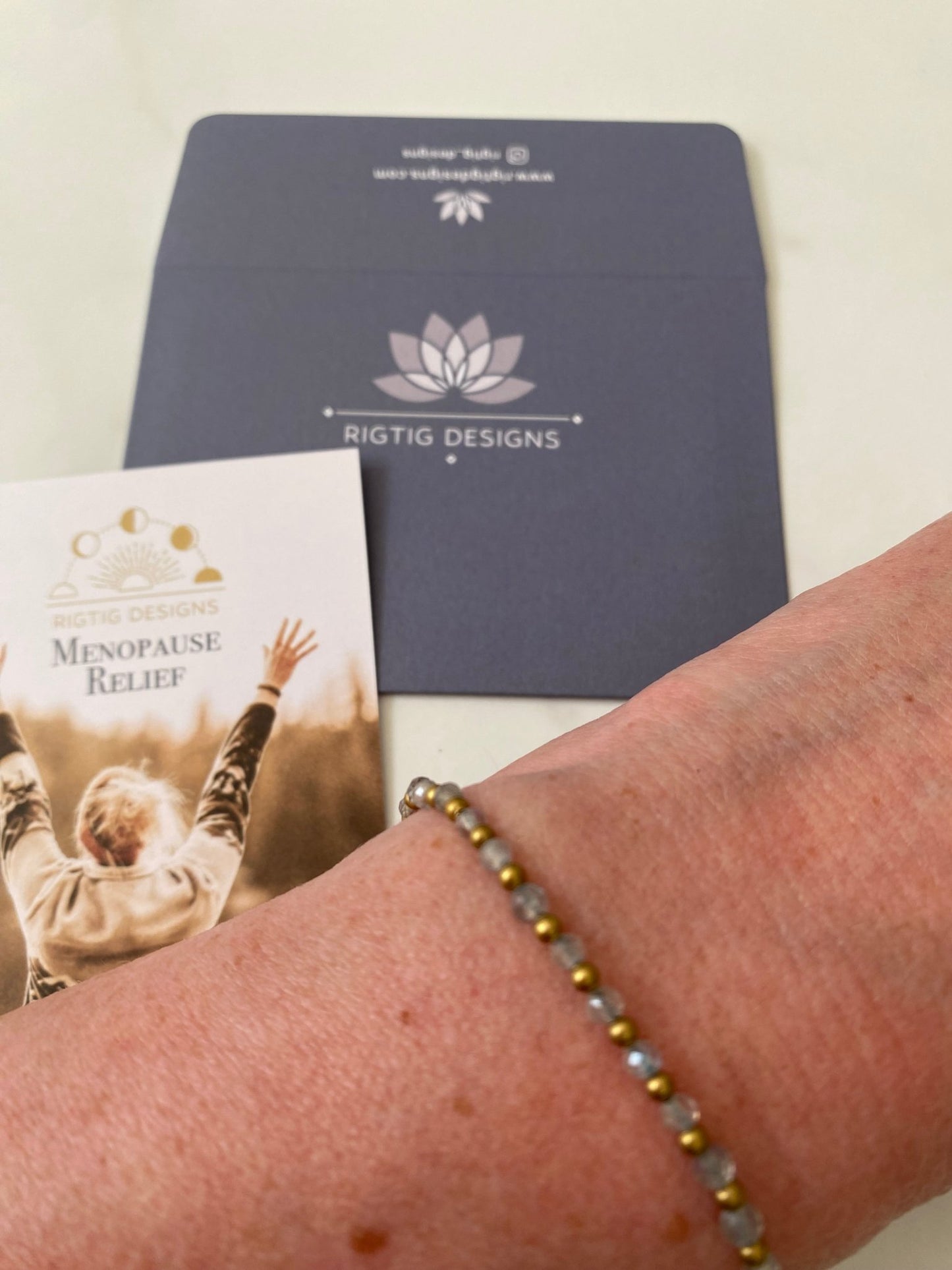 Labradorite Menopause Relief Crystal Healing Bracelet for Migraines - Louise's Jewellery Box