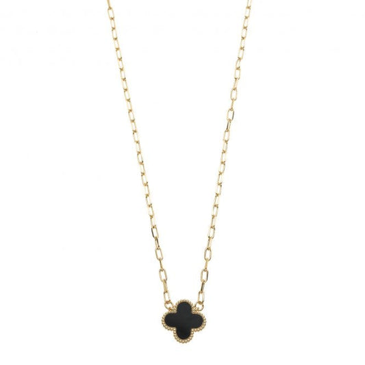 Lana Black Quatrefoil Necklace - Louise's Jewellery Box