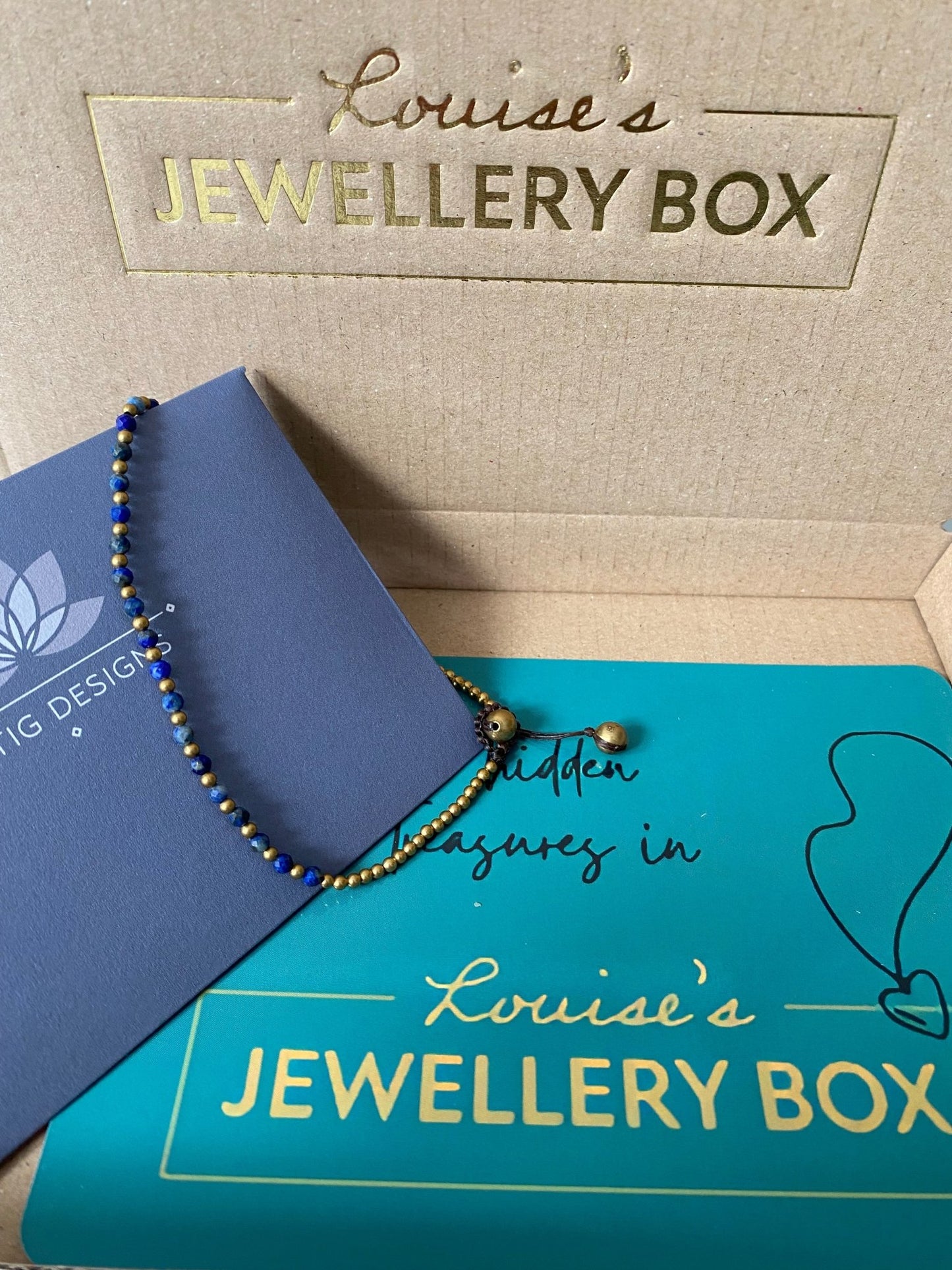 Lapis Crystal Healing Anklet for Insecurity - Louise's Jewellery Box