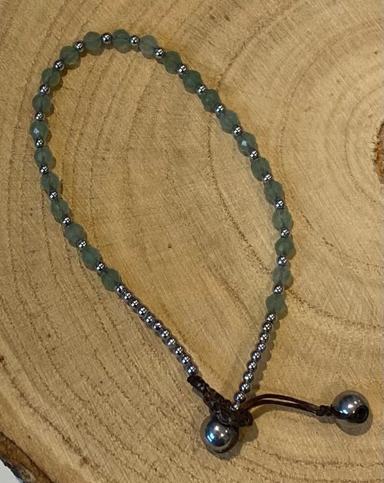 May Birthstone Bracelet - Aventurine - Louise's Jewellery Box