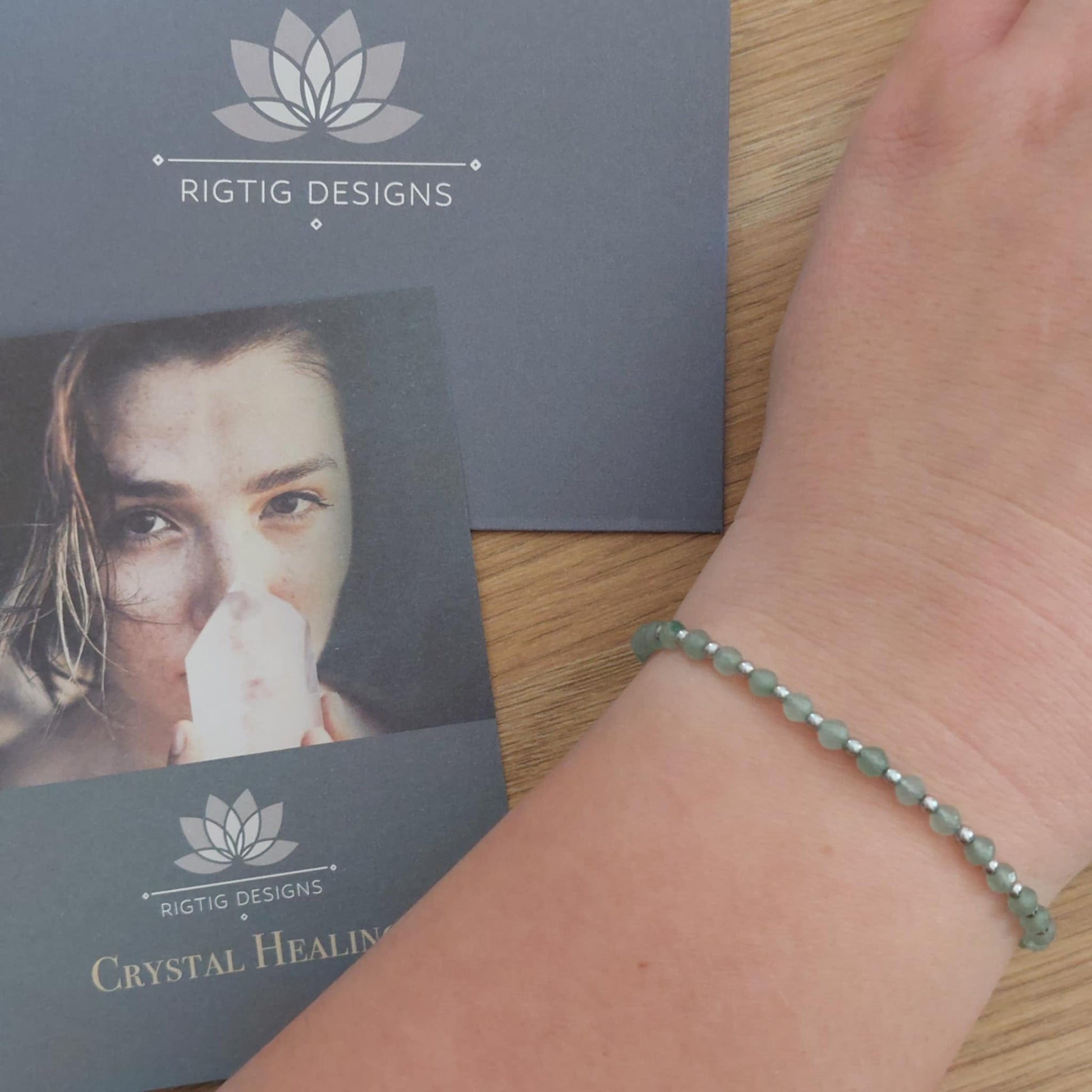 May Birthstone Bracelet - Aventurine - Louise's Jewellery Box