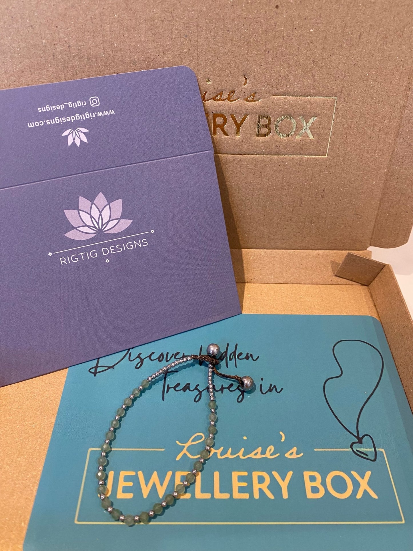 May Birthstone Bracelet - Aventurine - Louise's Jewellery Box