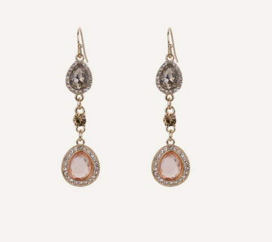 Multi Colour Teardrop Crystal Drop Earrings - SPECIAL PURCHASE!!! - Louise's Jewellery Box
