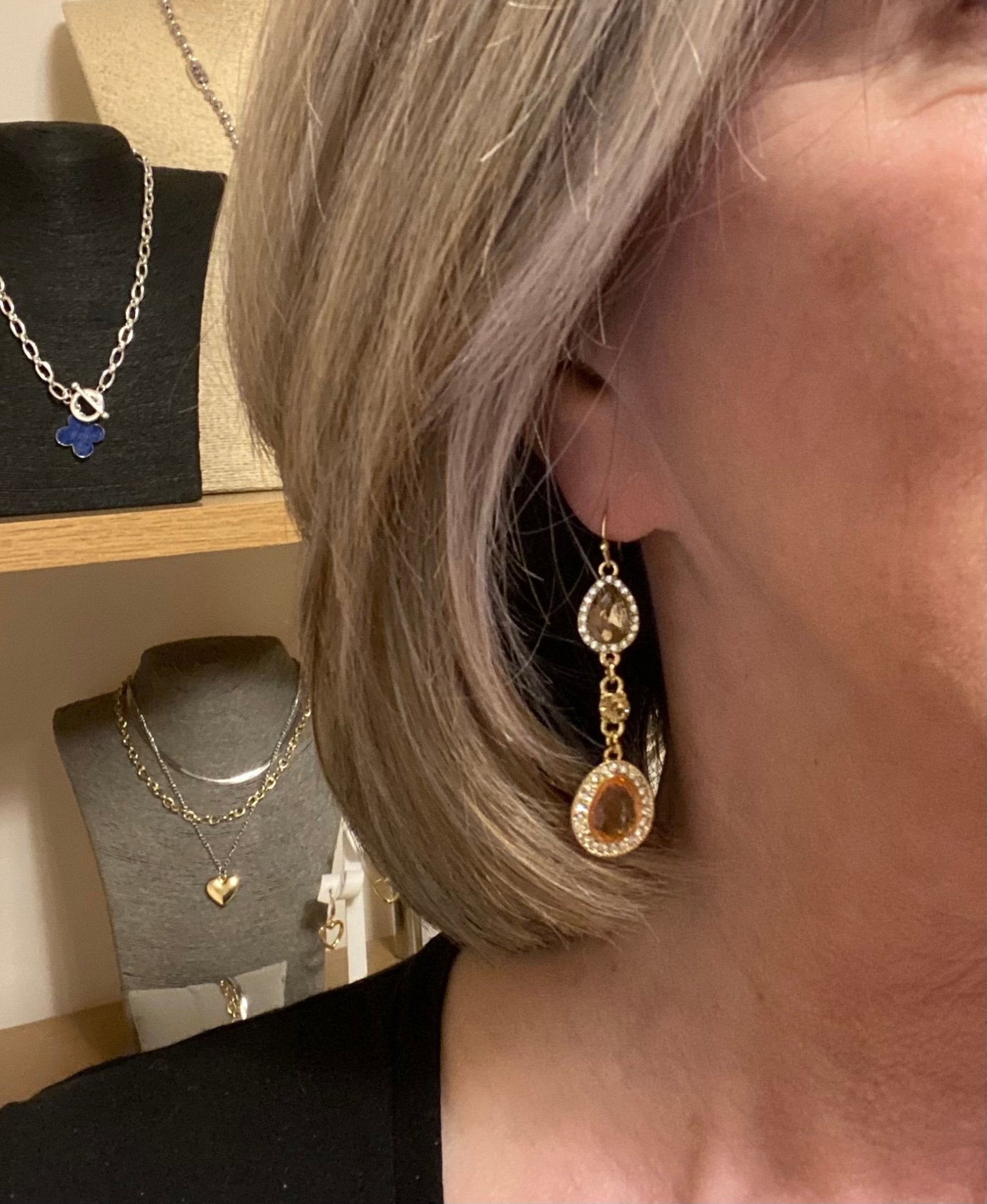 Multi Colour Teardrop Crystal Drop Earrings - SPECIAL PURCHASE!!! - Louise's Jewellery Box