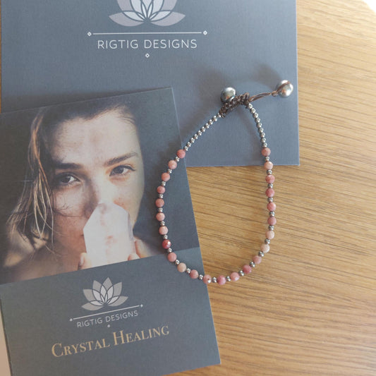 October Birthstone Bracelet - Pink Tourmaline - Louise's Jewellery Box