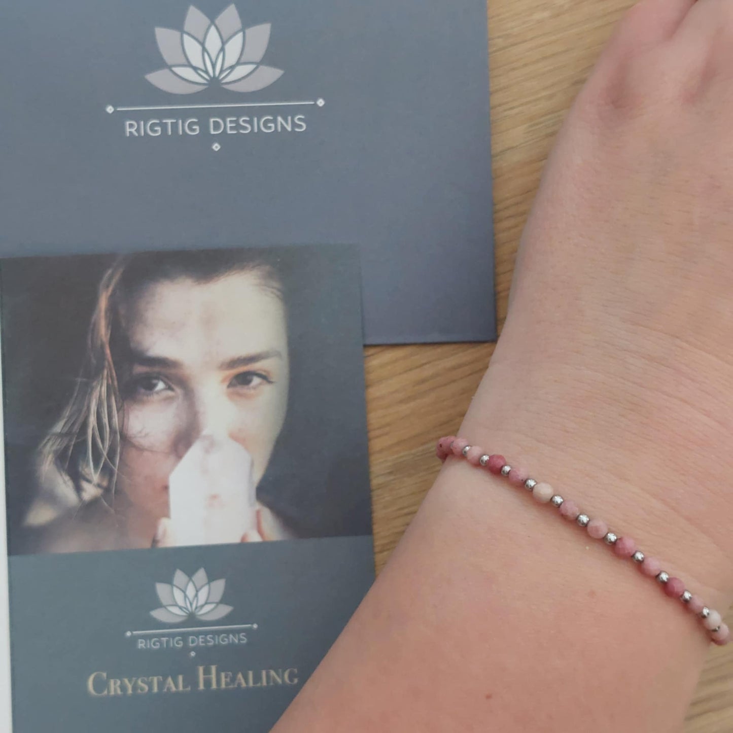 October Birthstone Bracelet - Pink Tourmaline - Louise's Jewellery Box