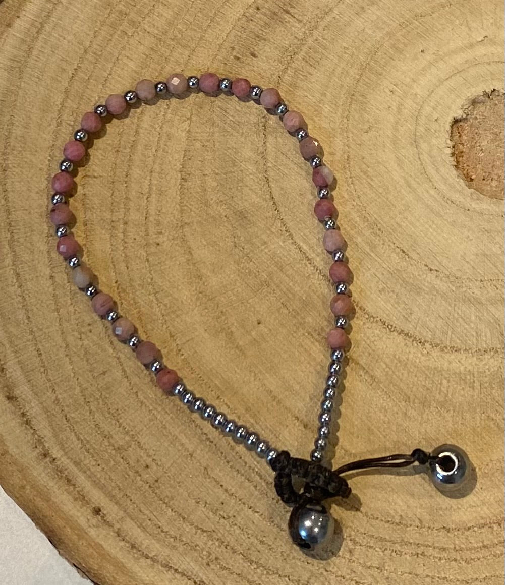 October Birthstone Bracelet - Pink Tourmaline - Louise's Jewellery Box