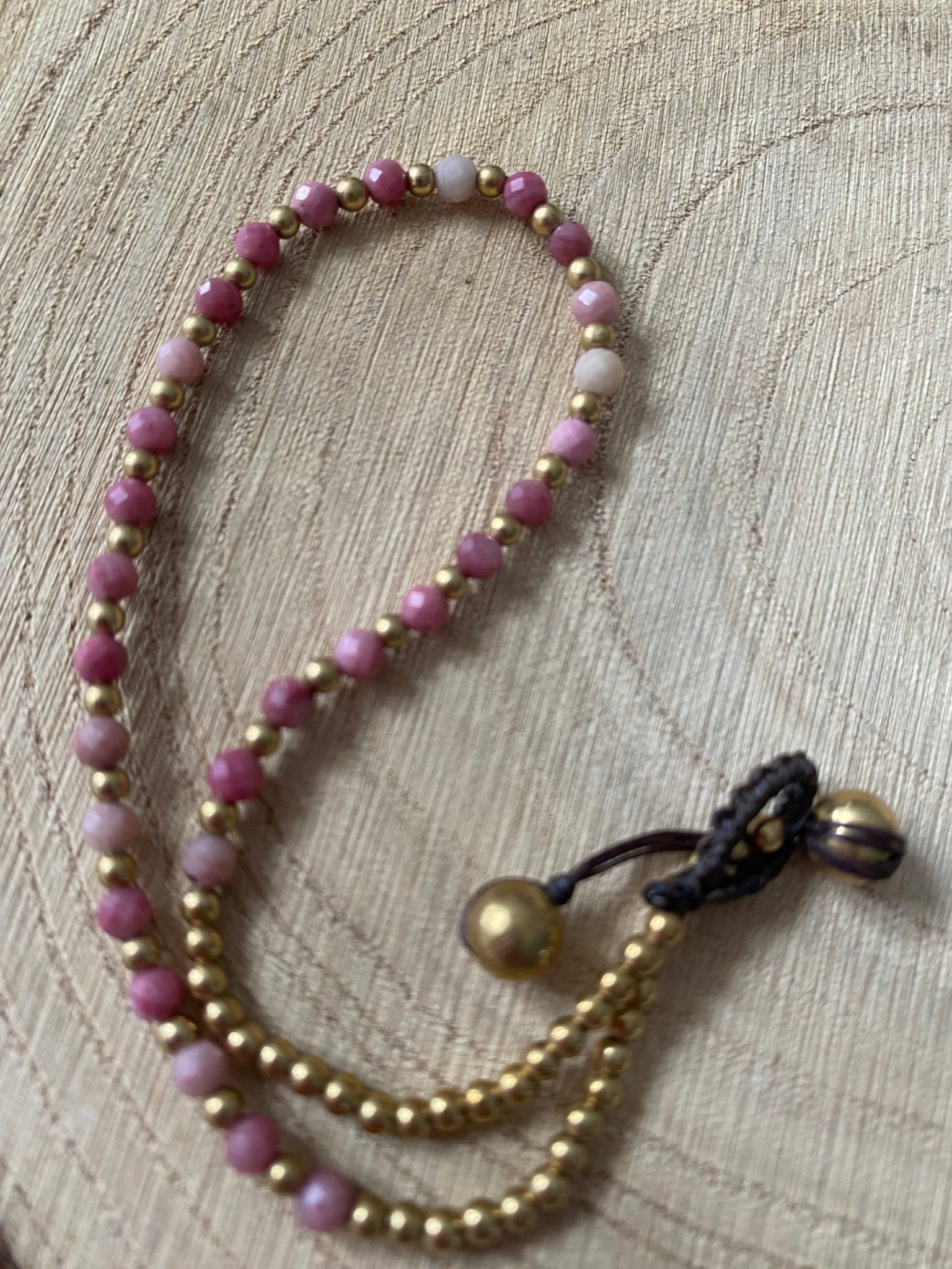 Pink Tourmaline Crystal Healing Anklet for Friendships - Louise's Jewellery Box