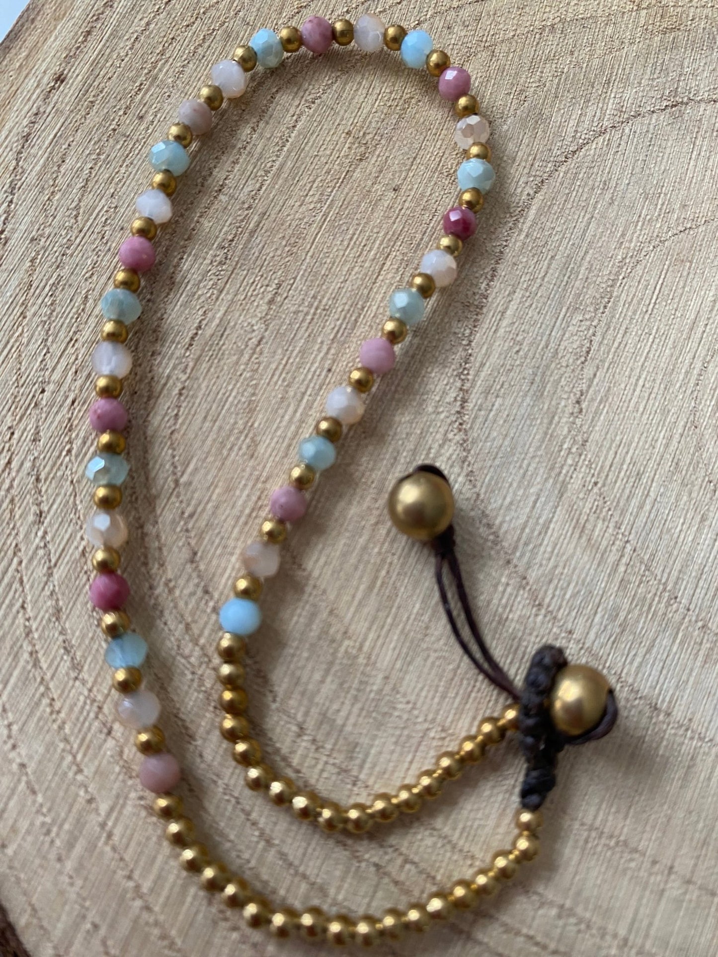Rhodonite Crystal Healing Anklet for Balance - Louise's Jewellery Box
