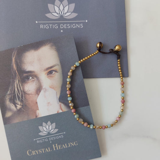 Rhodonite Crystal Healing Bracelet for Balance - Louise's Jewellery Box