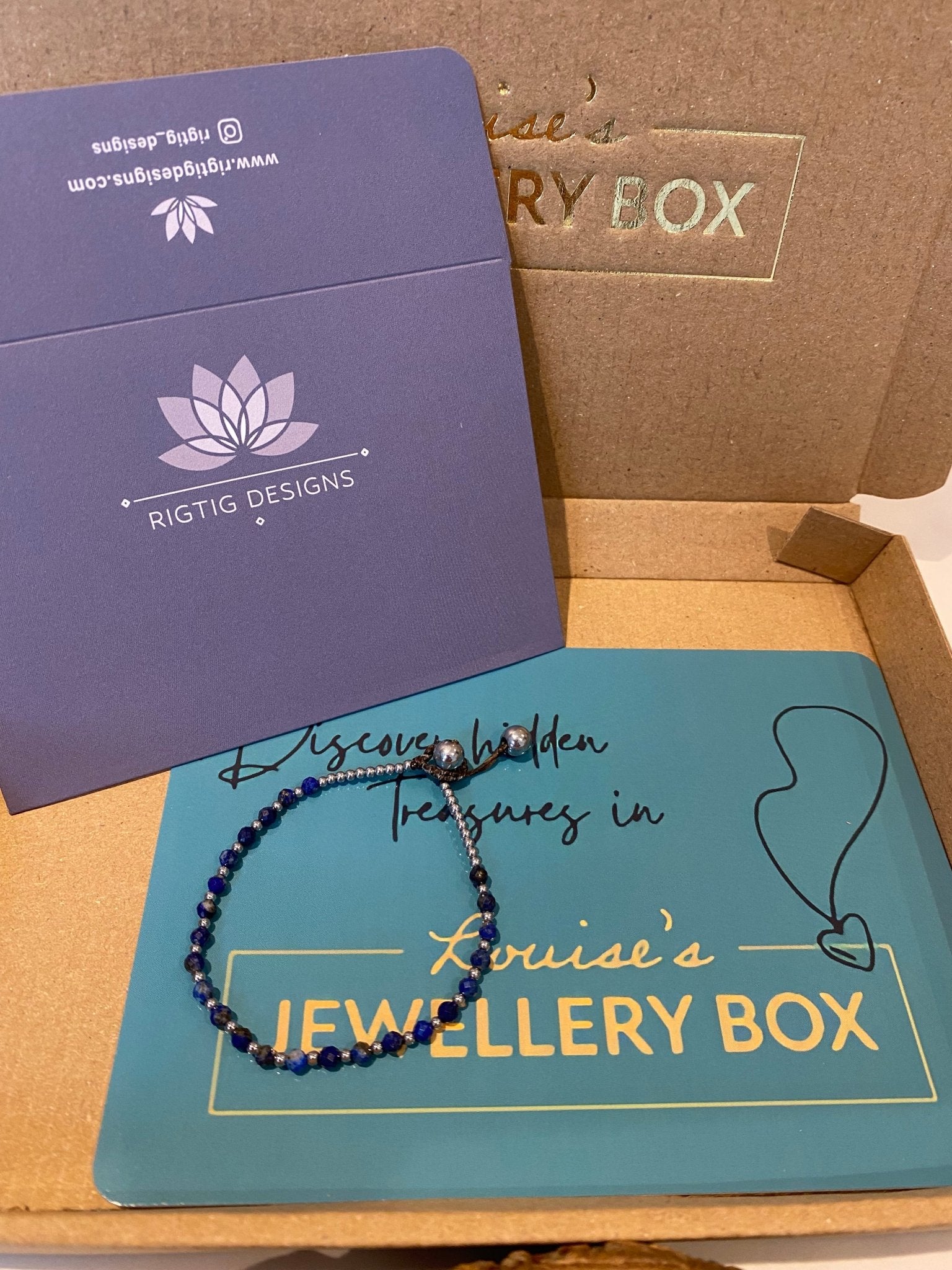 September Birthstone Bracelet - Lapis - Louise's Jewellery Box