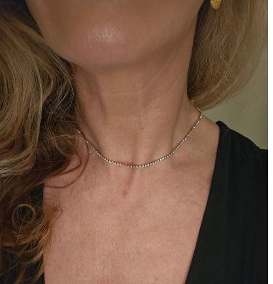 Silver Waterproof CZ Tennis Necklace - Louise's Jewellery Box