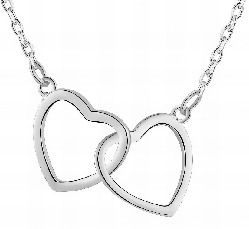 Stainless Steel Double Heart Waterproof Necklace - Louise's Jewellery Box